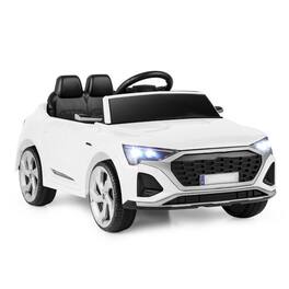SlickBlue - Electric 12V Ride-On Kids SUV with RC and 3 Adjustable Speeds - White