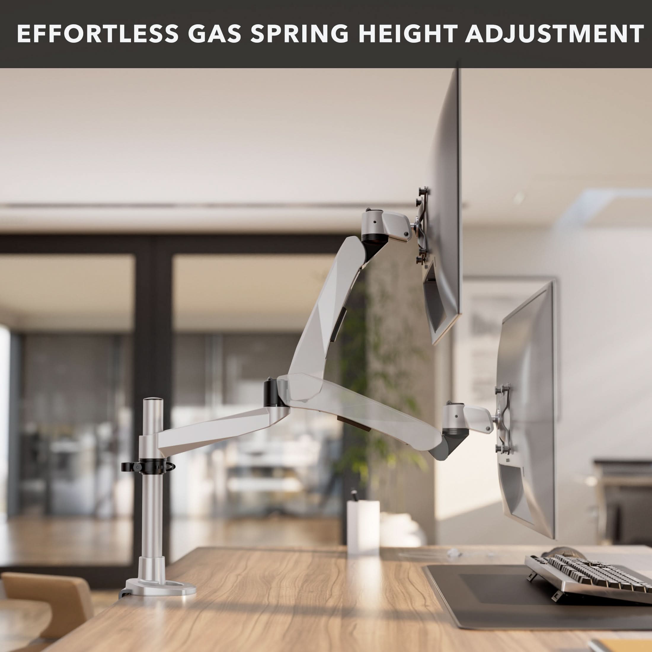 EFFORTLESS GAS SPRING HEIGHT ADJUSTMENT