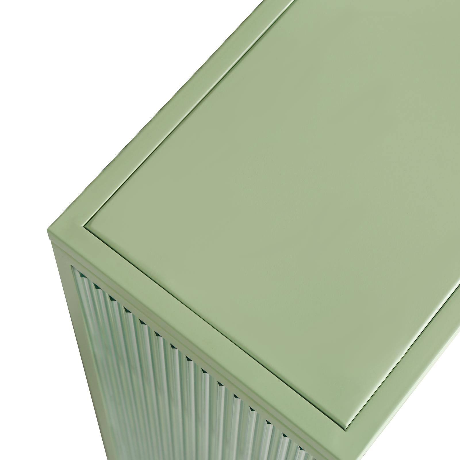 Alt View 4. Spaco - Spaco 27.56" Wall Cabinet with Glass Doors, Modern 2 Door Storage Cabinet with 3 Tier Shelves for Living Bathroom Room - Mint Green.