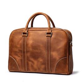 Steel Horse Leather - The Bjorn Leather Laptop Bag | Vintage Leather Briefcase - Brown