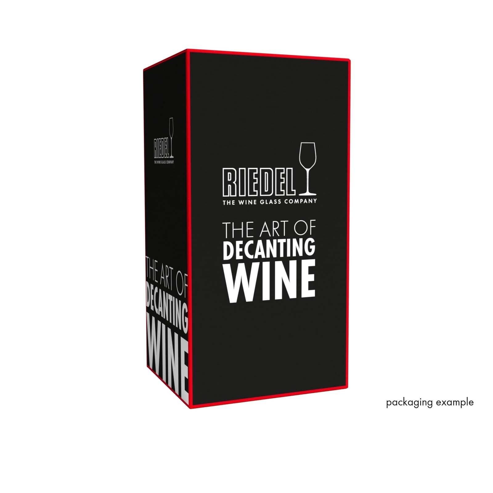 RIEDEL  
THE WINE GLASS COMPANY  
THE ART OF DECANTING  
WINE  

packaging example