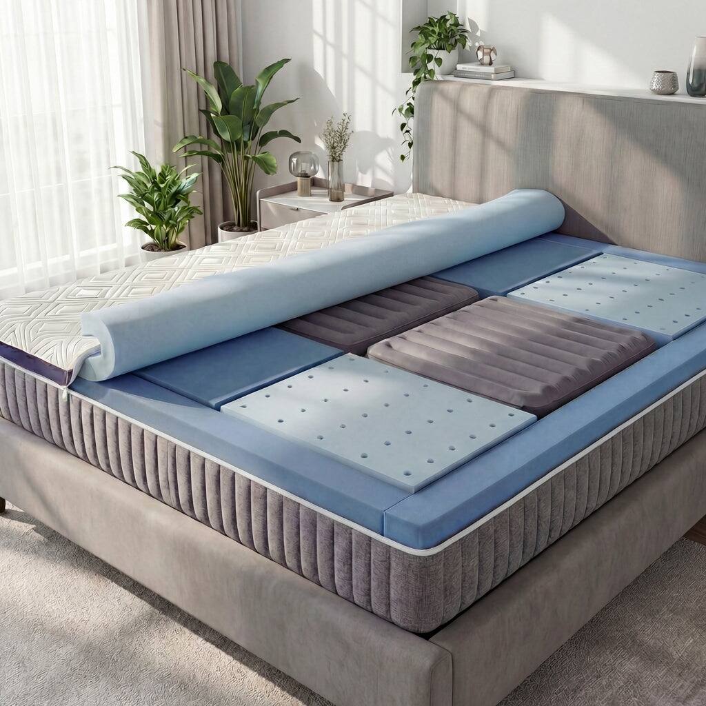 Alt View 4. Boyd Sleep - 12" izone Adjustable Smart Bed - Lumbar Support Air Chambers and Customizable Firmness – Gellux Cooling Latex - Gray.