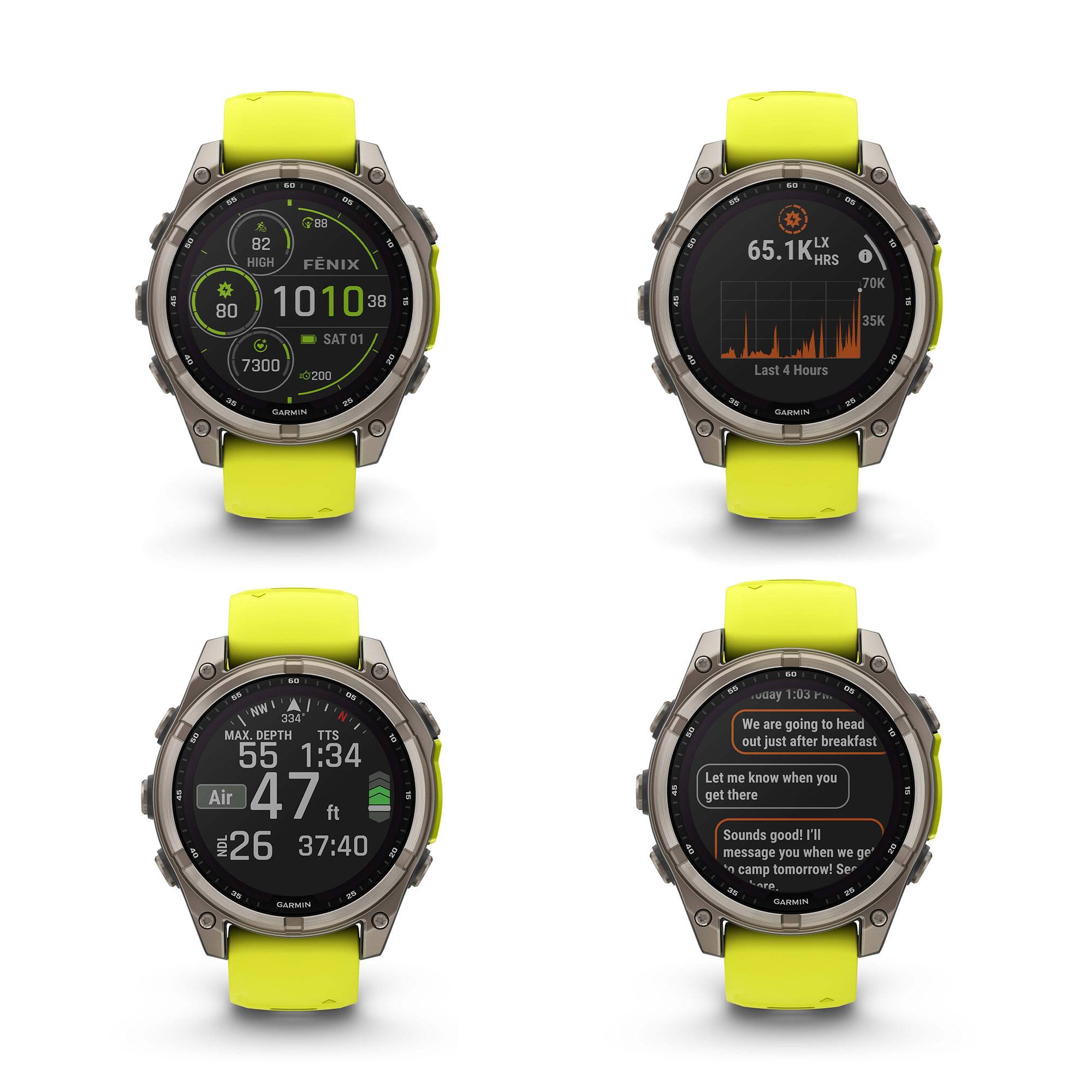 - Es nn B2 a HIGH FNIX 80 1010 38 SAT 01 7300 200 18 a 5
- LX a 65.1K HRS o 70K 35K
- Last 4 Hours a - GARMIN - as SARMIN
- NW 334 I MAX DEPTH TTS 1 55 1:34 Air 47 a ft I NOL 26 37:40 I as -s GLARMIN ds - 1:03
- We are going to head out just after breakfast Let me know when you get there Sounds good! I'll message you when we get to camp tomorrow! Se w, SARMIN