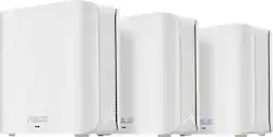 ASUS - ZenWiFi BE5000 Dual-Band Mesh Wi-Fi 7 System (3-Pack) - White - Front_Zoom