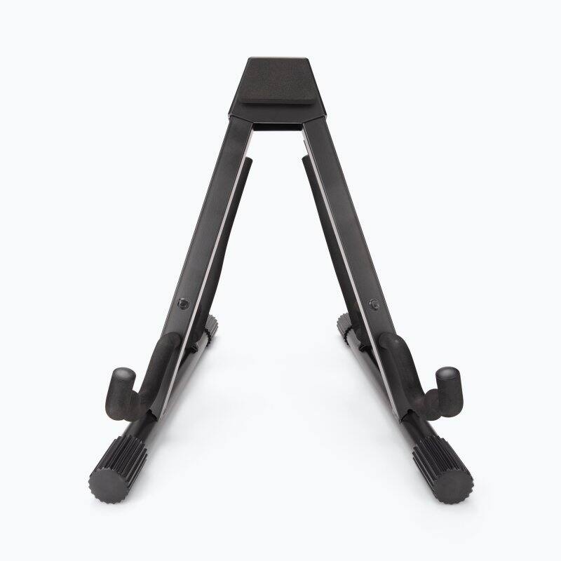 Back. On Stage Stands - On-Stage GS7462DB Professional A-Frame Double Electric and Acoustic Guitar Stand - Black.
