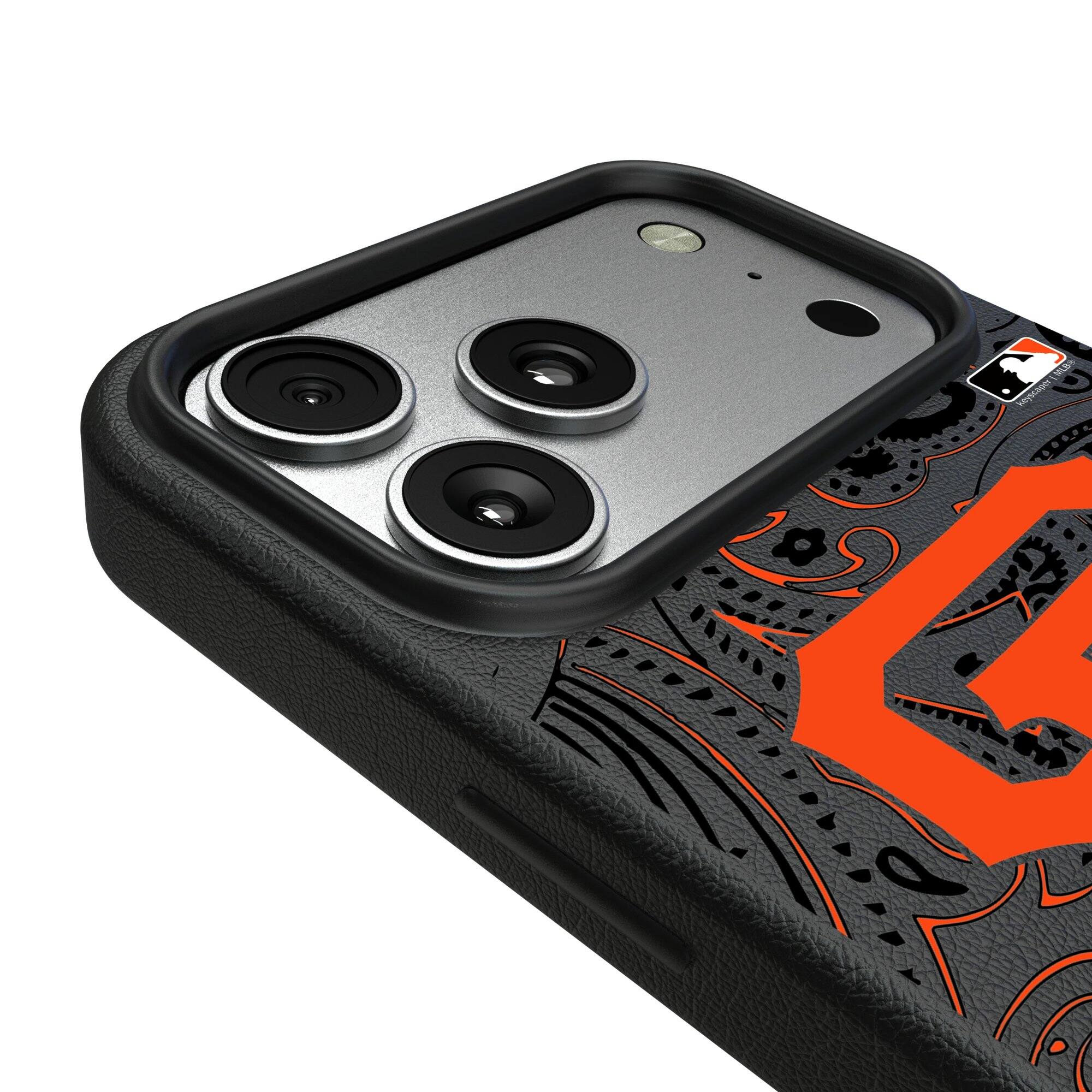Alt View 2. Keyscaper - San Francisco Giants Paisley iPhone Magnetic Bump Case - 15 - Black.