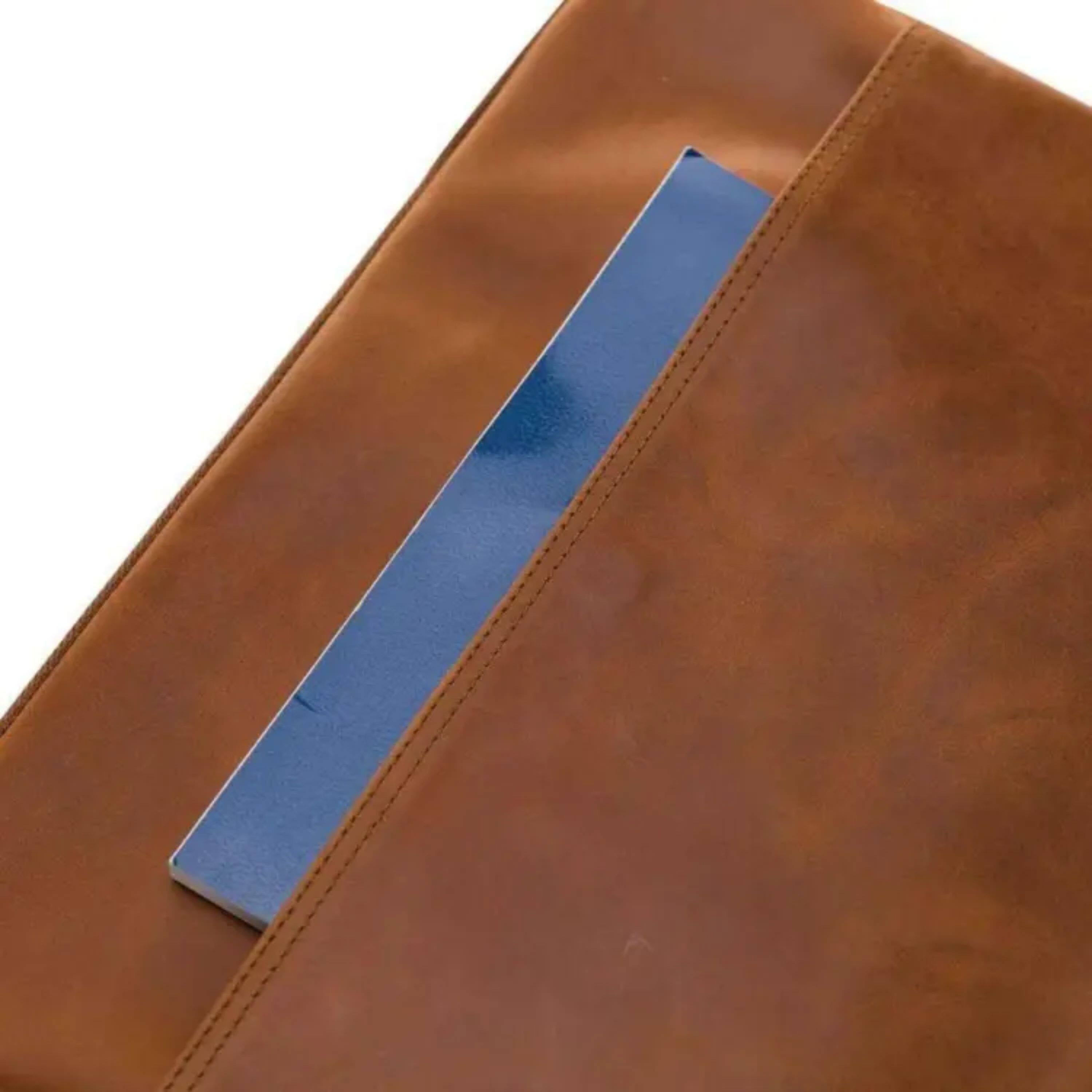 Back. Kitcheniva - 15" Leather Tablet Case Sleeve For iPad MacBook Tan - Tan.