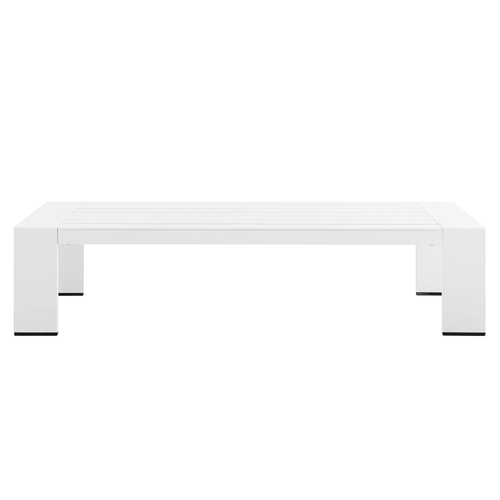 Alt View 1. Modway - Tahoe Outdoor Patio Powder-Coated Aluminum Coffee Table by Modway - White.