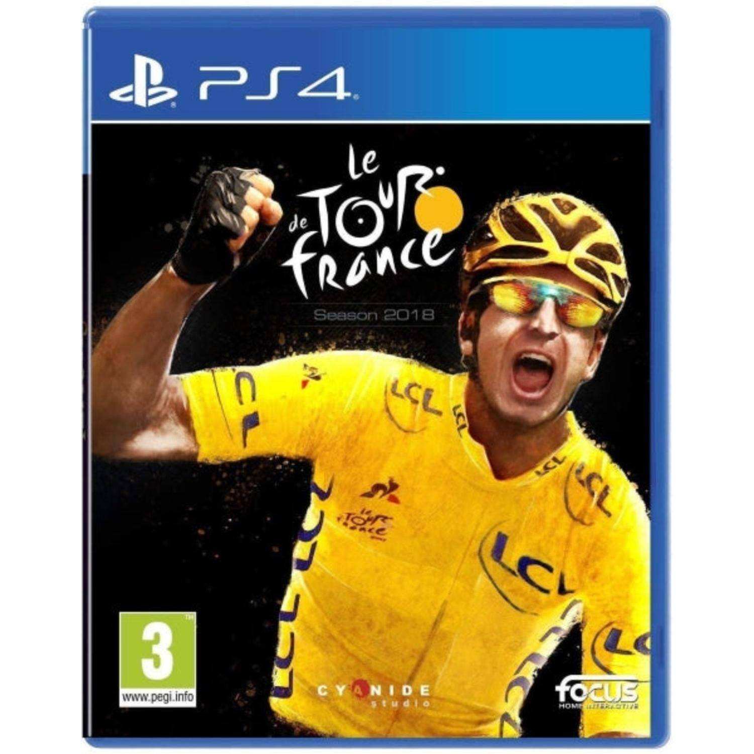 PS4 le Tour de France Season 2018  
LCL LCL LCL LCL  
CYANIDE focus  
www.pegi.info  
studio HOME  
LTREZSTIVE