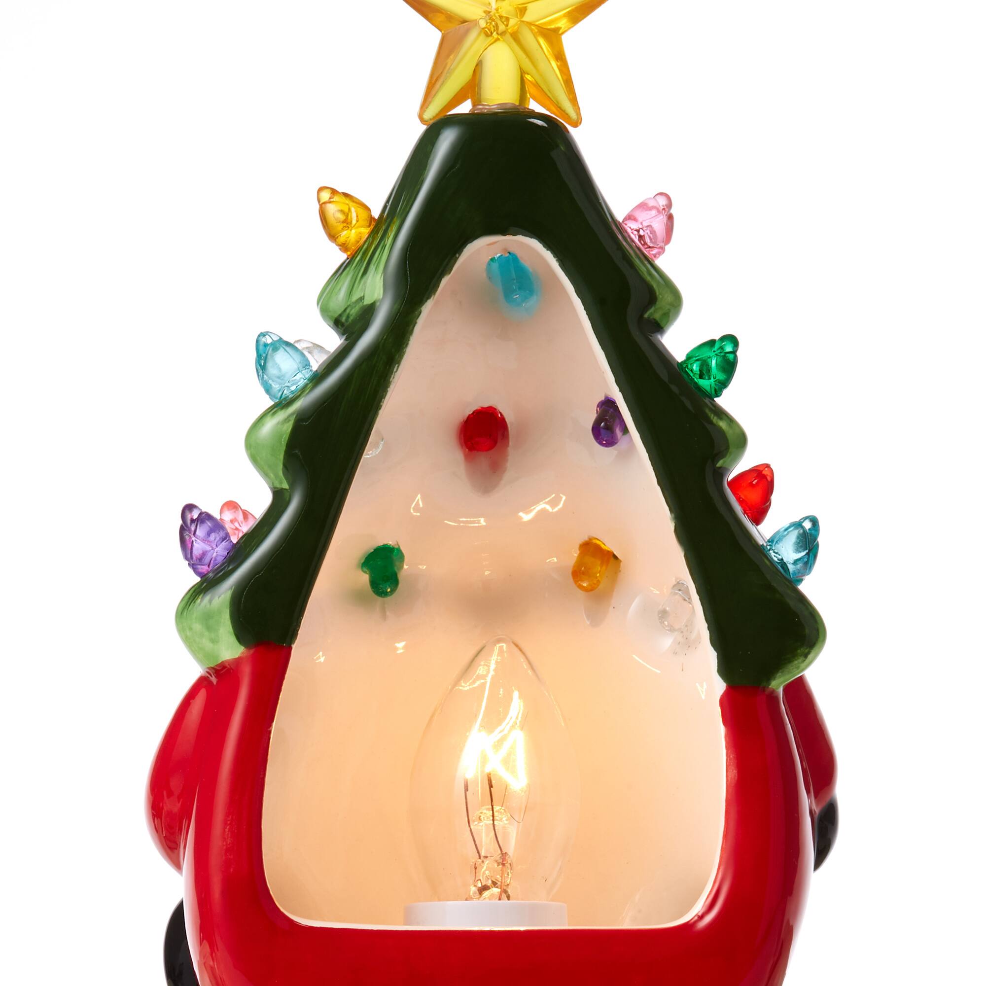 Alt View 3. Casafield - Ceramic Holiday Plug-in Vintage Decorative Night Light - Green.