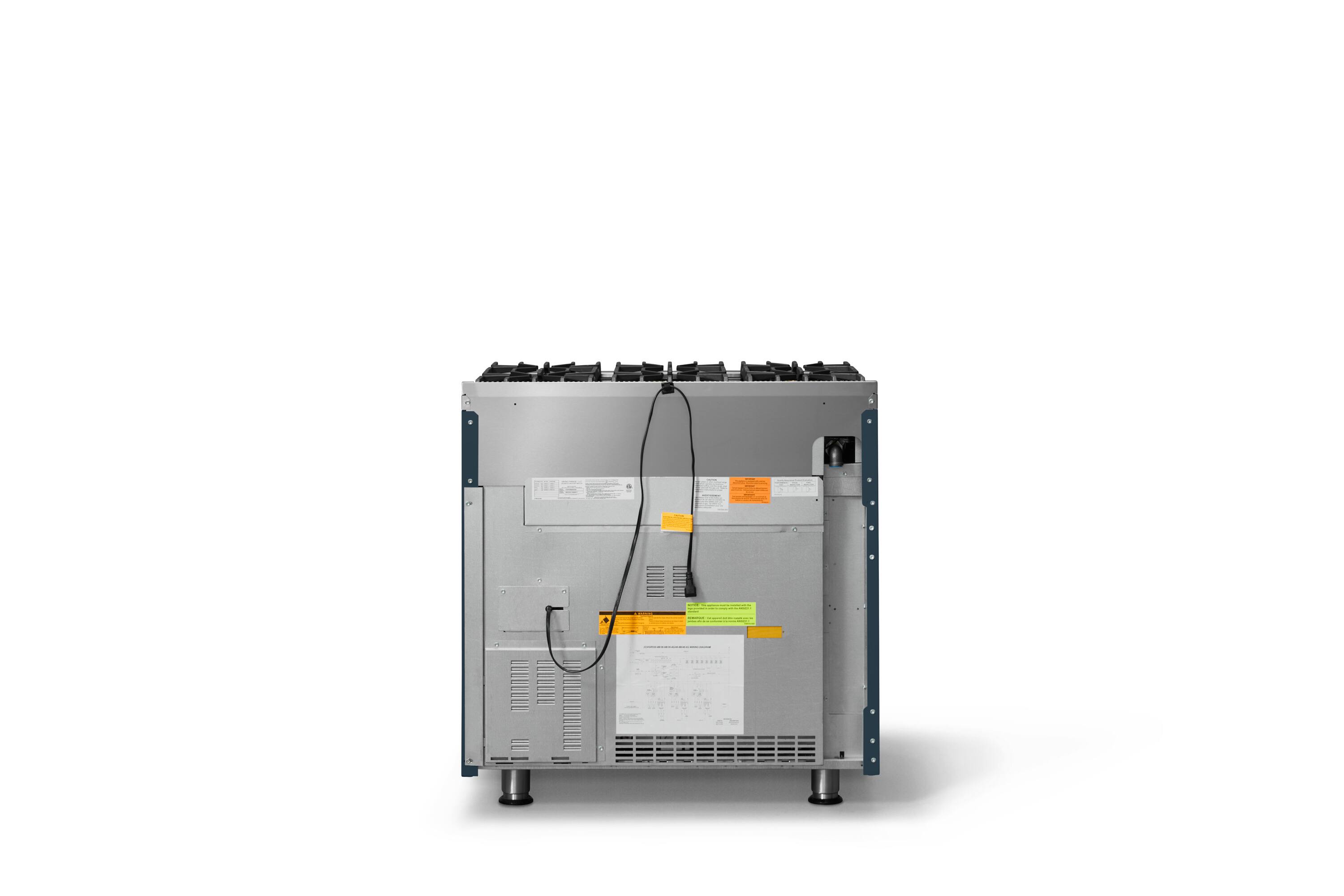 Back. Viking - 36"W./24"D. 5.1 Cu. Ft.  Gas Sealed Burner Range-6 Burners-Squall-LP - Squall.