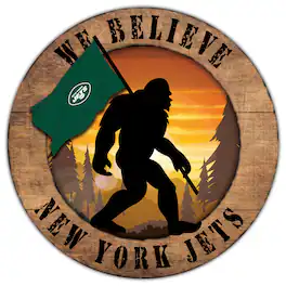 Fan Creations - 12'' We Believe Bigfoot Circle Sign - Multicolor