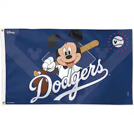 WinCraft - Los Angeles Dodgers Single-Sided 3' x 5' Deluxe Disney Flag - Multicolor