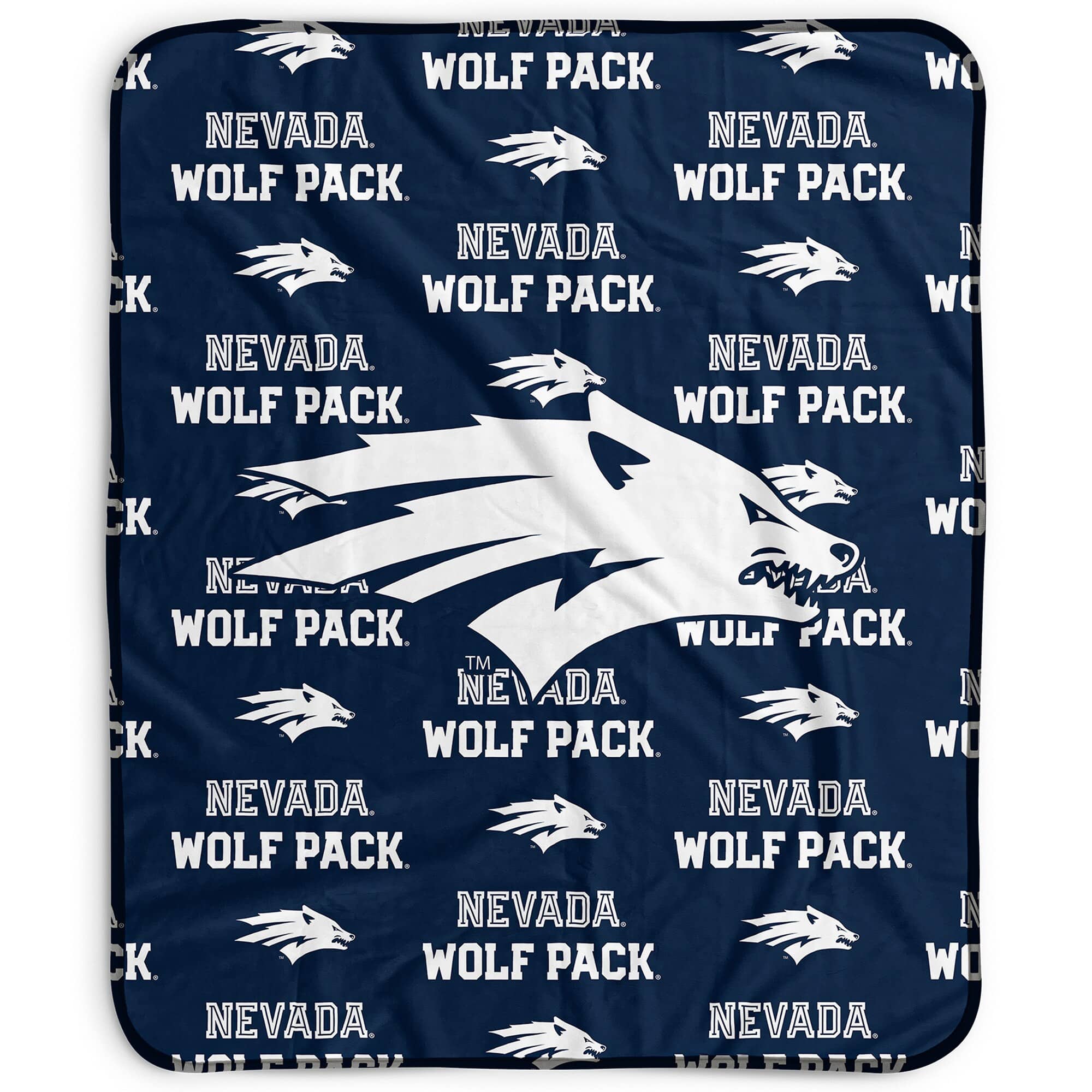 Pegasus - Nevada Wolf Pack 50" x 60" Repeat Wordmark Fleece Blanket - Multicolor