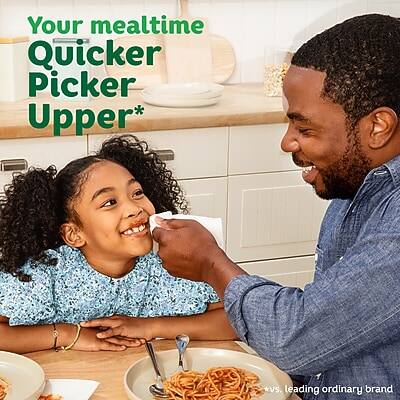 Your mealtime Quicker Picker Upper*  
vs. leading ordinary brand