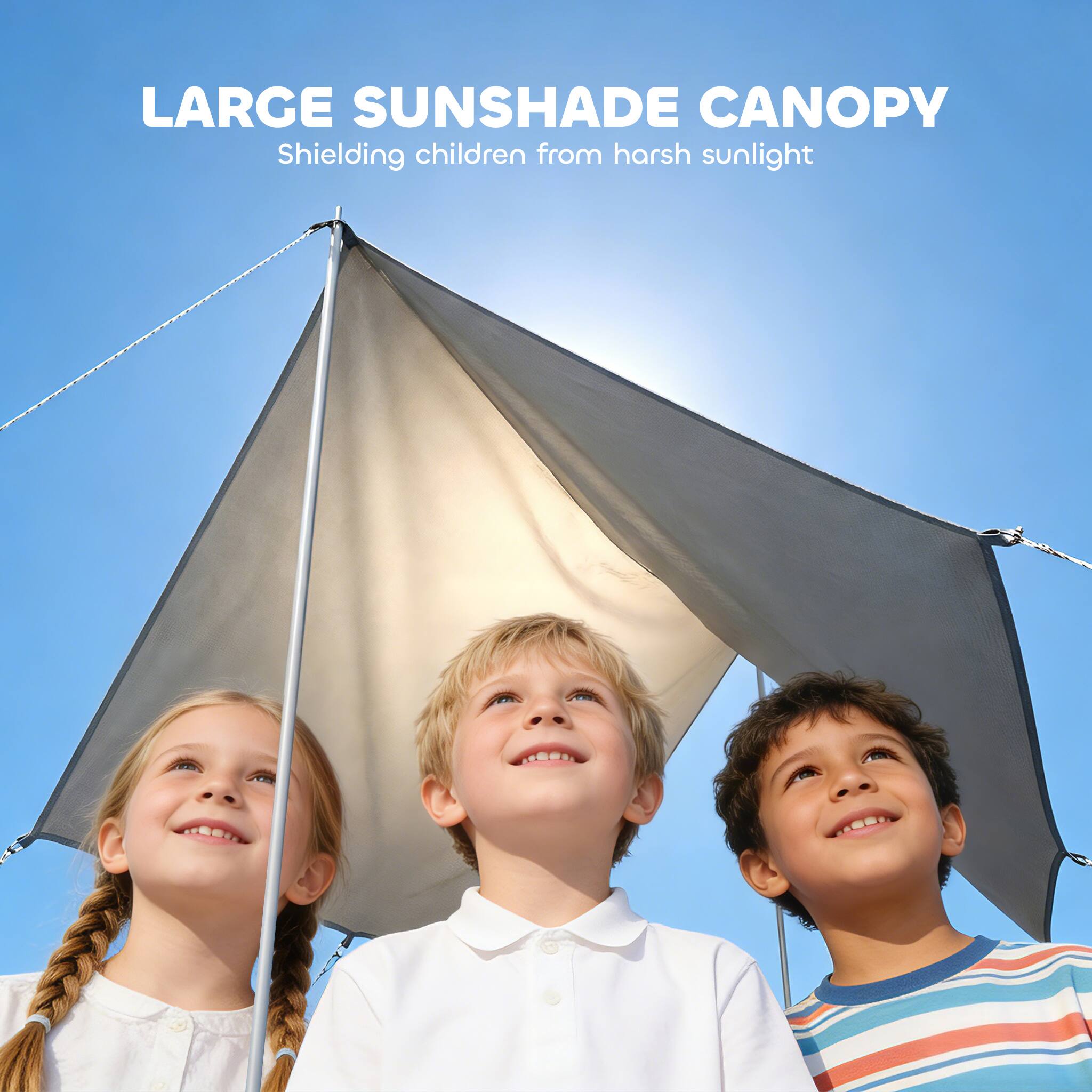 LARGE SUNSHADE CANOPY  
Shielding children from harsh sunlight