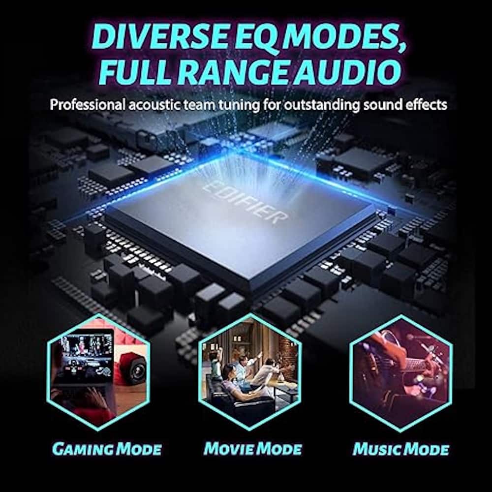 DIVERSE EQ MODES, FULL RANGE AUDIO: Professional acoustic team tuning for outstanding sound effects.
