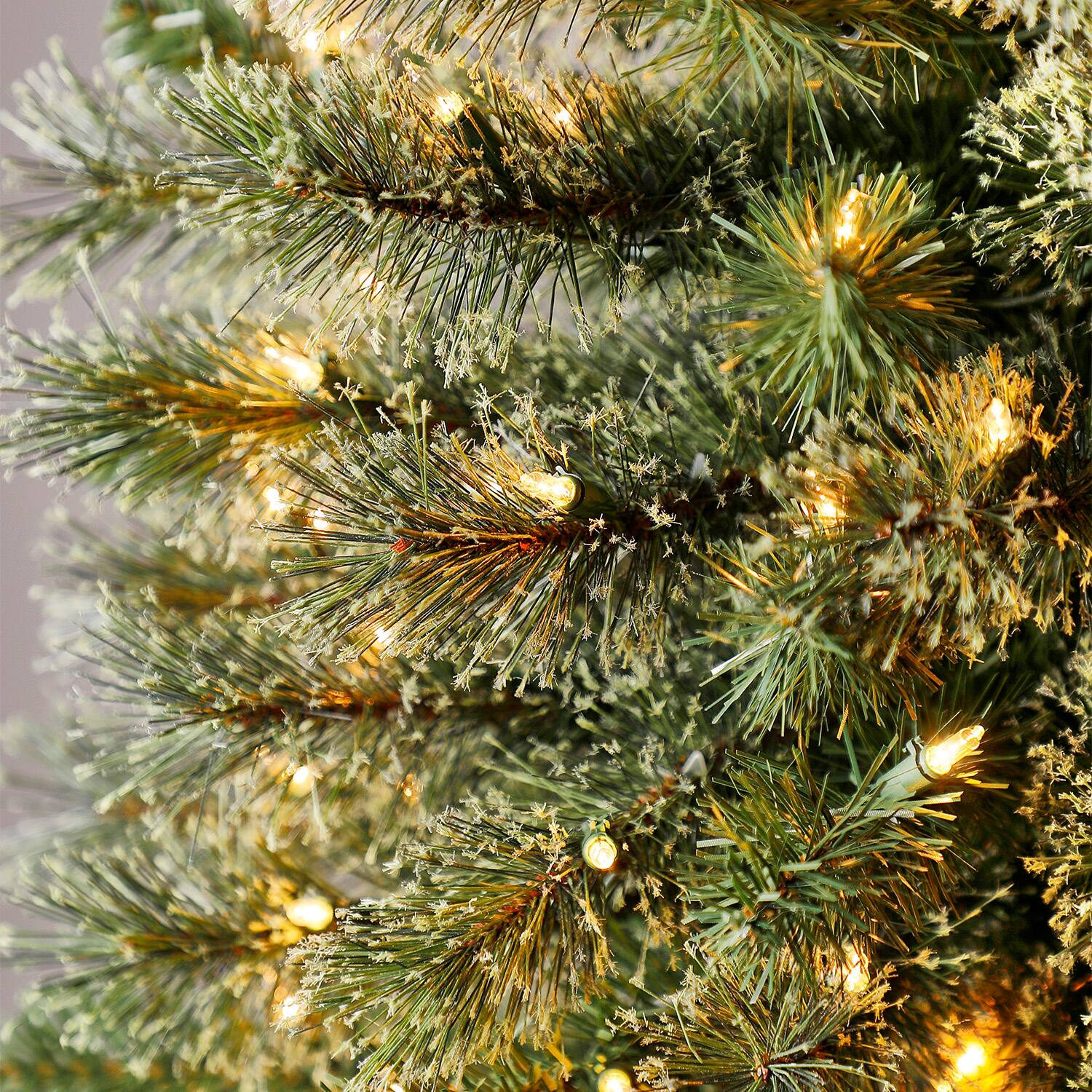 Alt View 3. Home Heritage - Home Heritage Stanley 9' Pine Artificial Christmas Tree, PreLit 500 White Lights - Green.