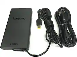 Core Tech - 170W AC Laptop Power Adapter with Yellow Slim-Tip Connector for Select Yoga Pro and ThinkPad Models - Black