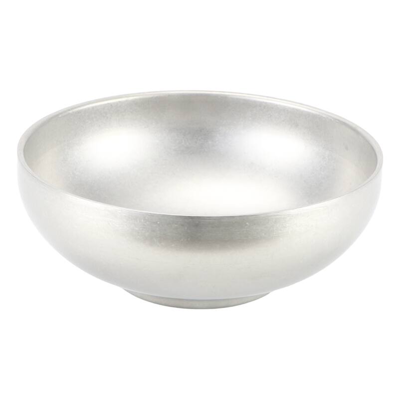 Left. Jiallo - 7" Stainless Steel Round Bowl – Polished, Durable, Food‑Safe - Silver.