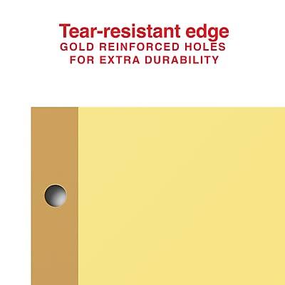 Tear-resistant edge  
GOLD REINFORCED HOLES  
FOR EXTRA DURABILITY