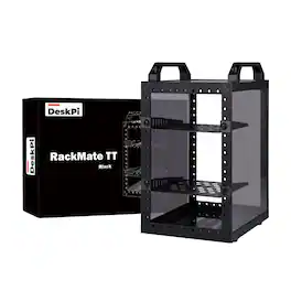 GeeekPi - DeskPi RackMate TT Mini Server Rack for Mini PC, Network, Servers, Audio, and Video Equipment, 7.87 inch Depth