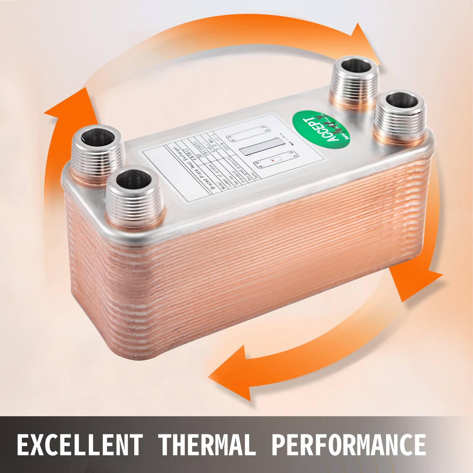 - - 2 & 1 DN 5 FNNAT s. 7 2X Exchange FAIHR R + A Meet LuA 2 I U 5 Plate - 2L m  Brazes Abe  a 3 Starder i A I ACCEPT Jete - - EXCELLENT THERMAL PERFORMANCE