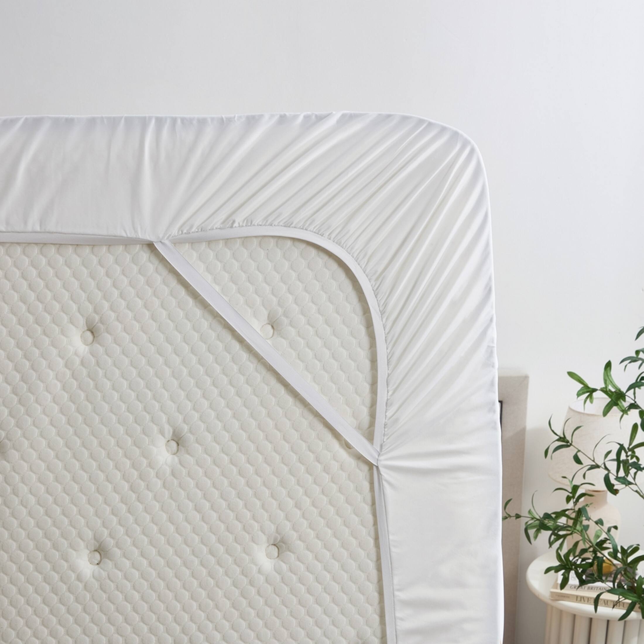 Alt View 2. Dan River - Dan River Ice Cooling Waterproof Mattress Protector – Tencel Blend, Deep Pocket with Corner Elastic - Standard.