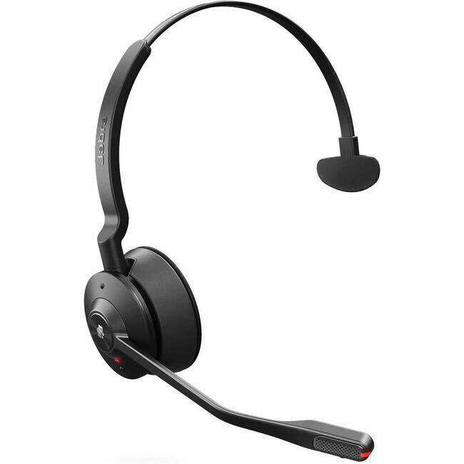 Front. Jabra - Jabra Engage 55 SE Headset - Microsoft Teams Certification - Mono - USB Type A - Wired/Wireless - DECT - 490 ft - 40 Hz - Black.