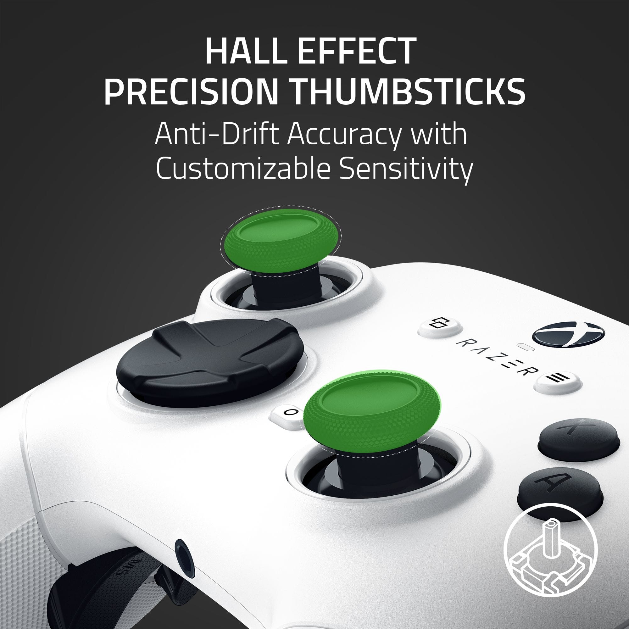 HALL EFFECT PRECISION THUMBSTICKS Anti-Drift Accuracy with Customizable Sensitivity 6 D RAZER S A M5
