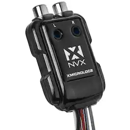 NVX - XMICROLOC2 | 300W 2-Channel Speaker Cable to RCA Adjustable Line Output Converter with Remote Turn On