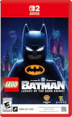 2 NINTENDO SWITCH - W GCPD NOHARC * DC IM LEGO BATMAN LEGACY OF THE DARK KNIGHT EVERYONE 10+ WB T WARNER BROS. games CAMES 10+ ? GAME-KEY CARD 30 GB Full required. game download see back. via internet ESRB support.nintendo.com/switch2/gamekeycard