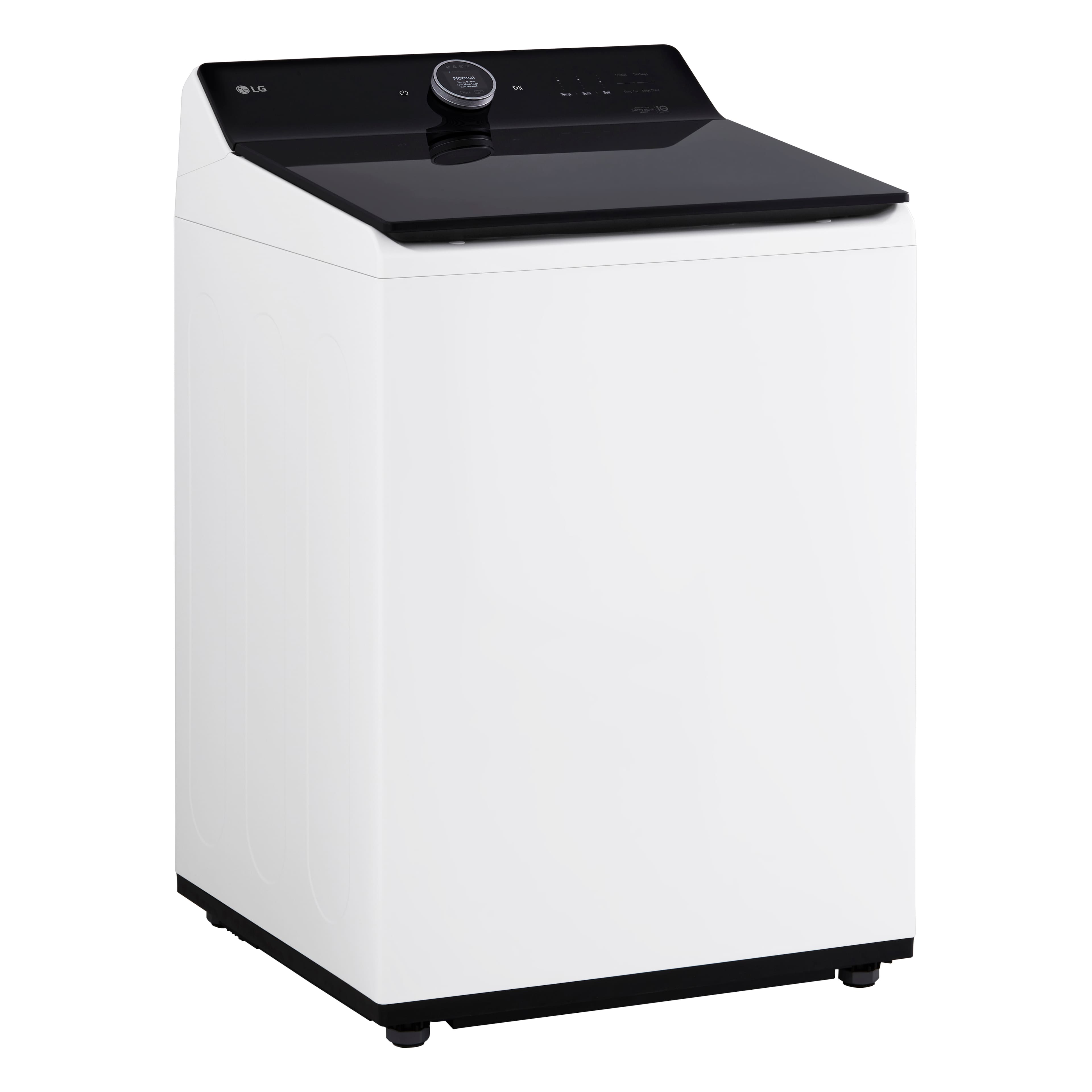 Angle. LG - 5.5 Cu. Ft. High Efficiency Smart Top Load Washer with EasyUnload - Alpine White.