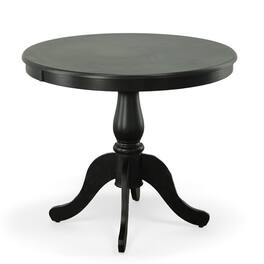 Carolina Chair & Table - Fairview 36" Round Pedestal Dining Table - Antique - Black