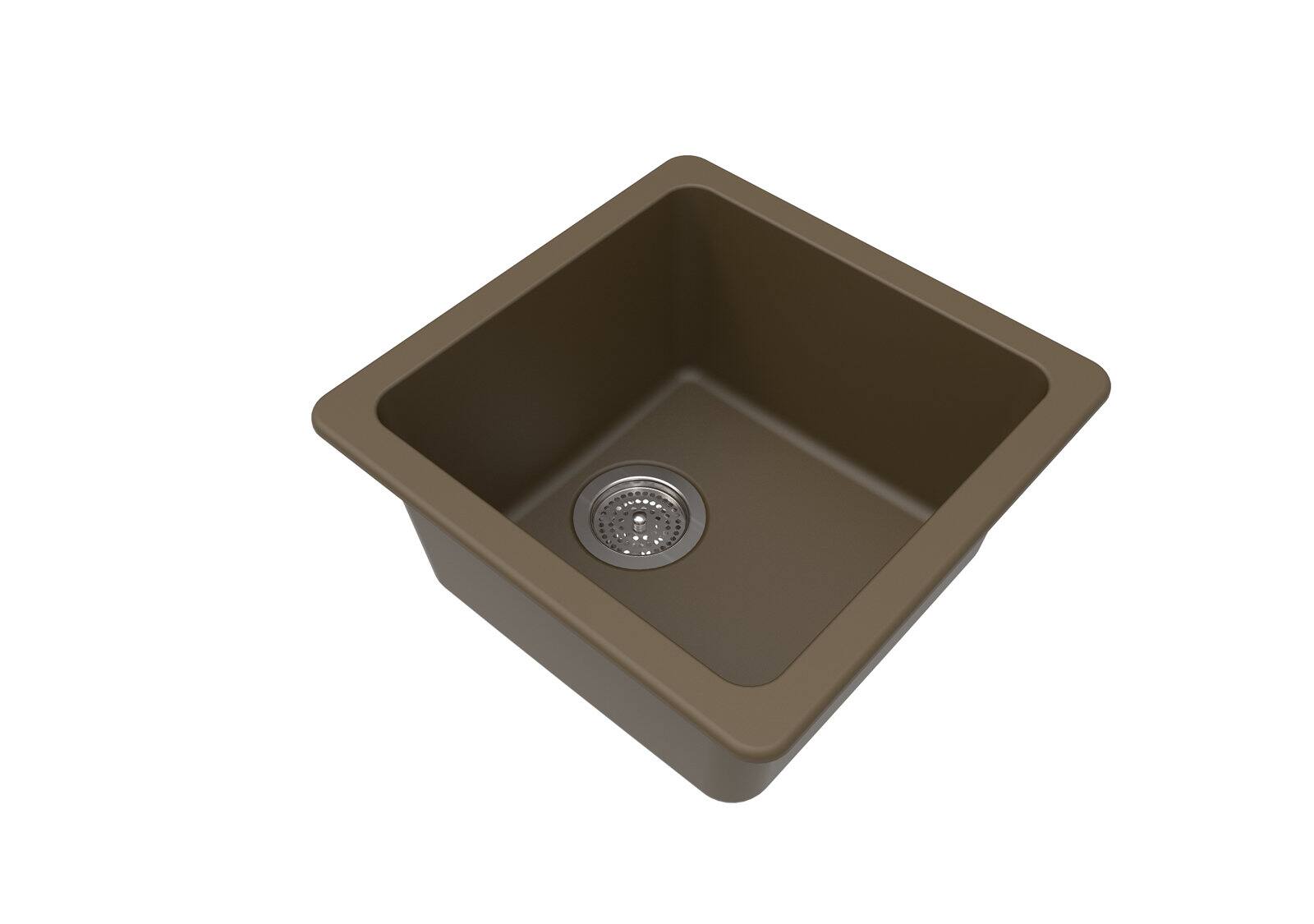 Alt View 1. Winpro - Winpro Granite Composite 17 in. Dual Mount Bar Sink in Mocha - Mocha.