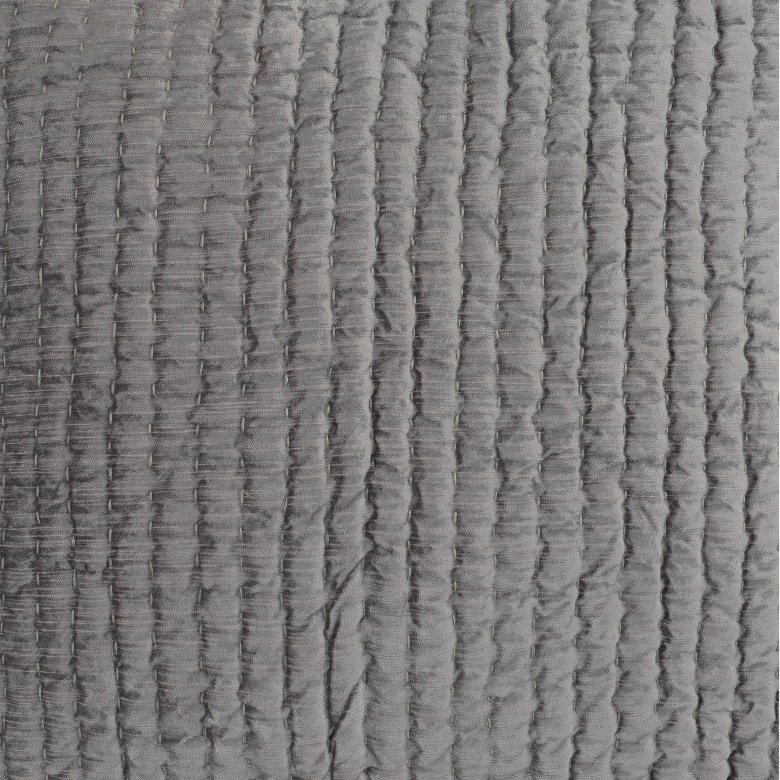 Angle. Manhattan Lane - Lipa 26 Inch Square Handmade Euro Pillow Sham with Rayon Velvet - Gray.