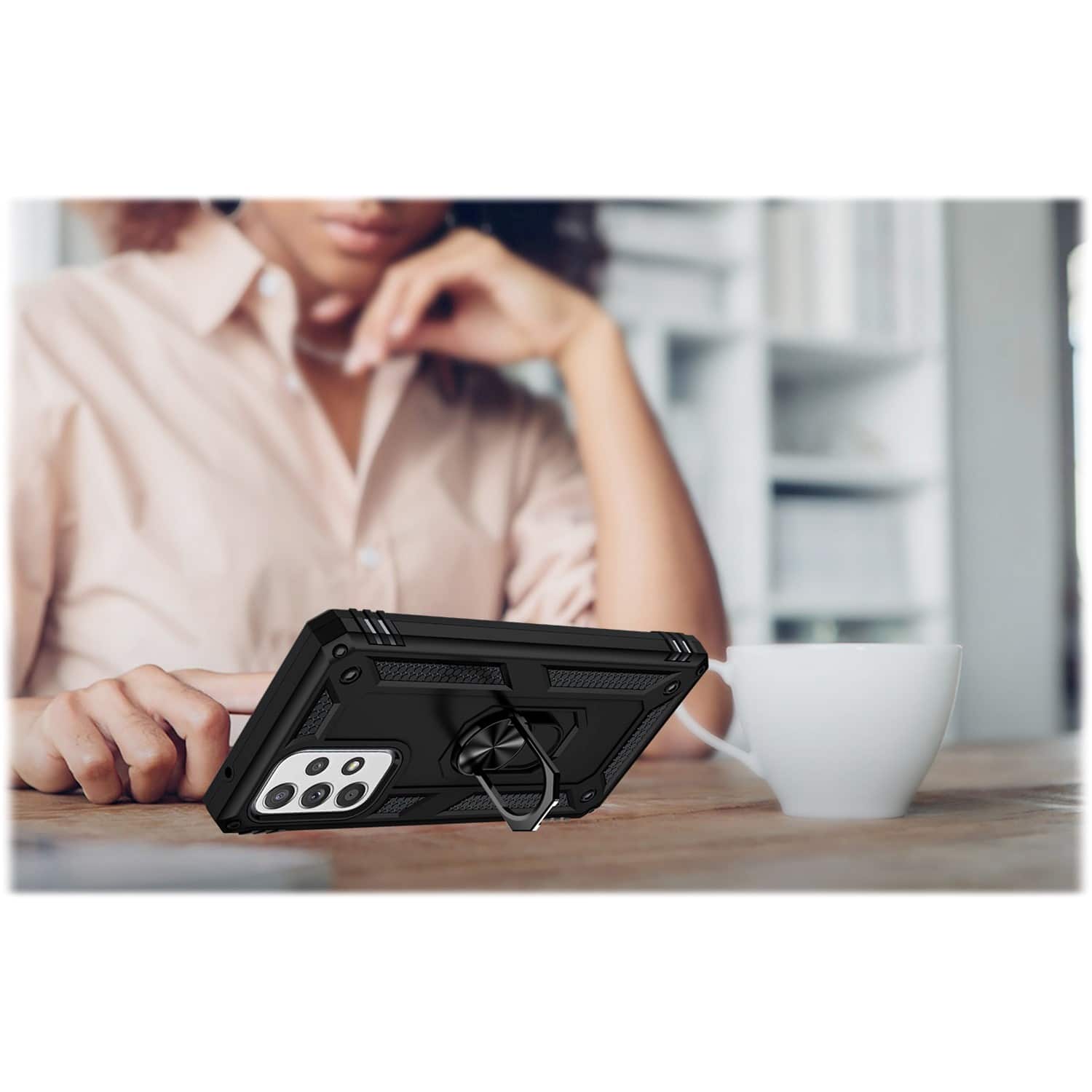 Alt View 15. SaharaCase - Military Kickstand Case for Samsung Galaxy A53 5G - Black.