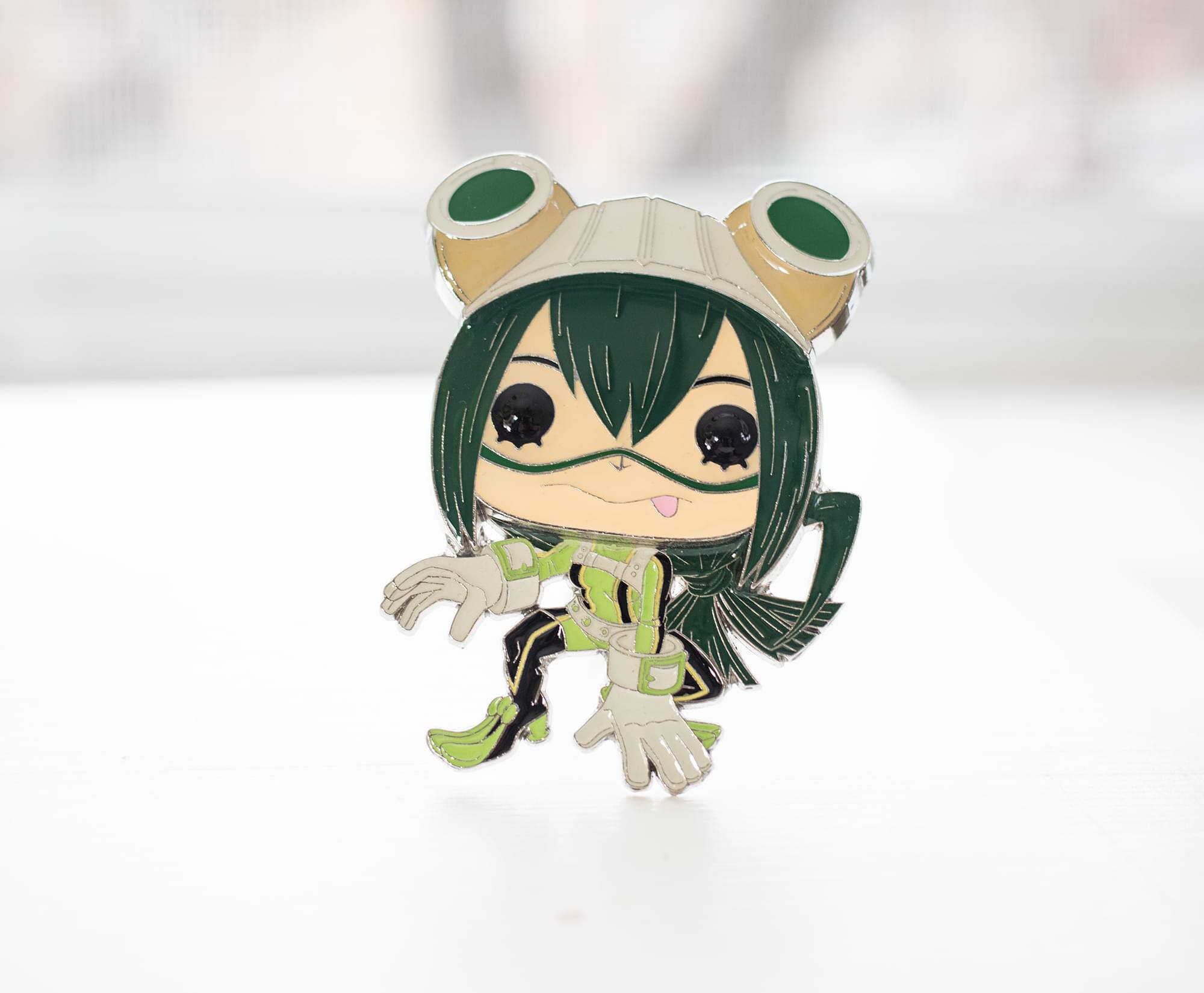 Alt View 3. Funko - My Hero Academia 3-Inch Funko POP Pin | Tsuyu Asui - Green.