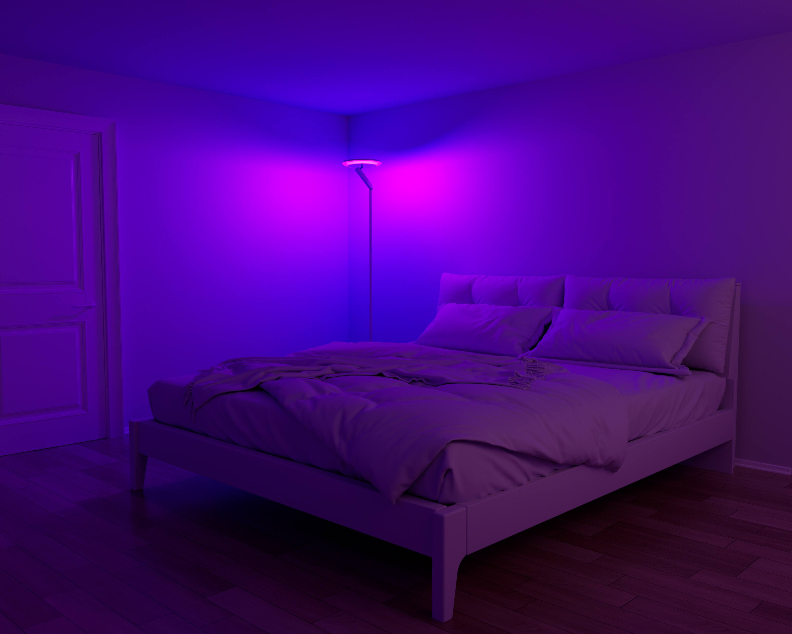 Alt View 6. Honeywell - F2 Sunturalux™ 40W RGB Torchiere Floor Lamp,3000LM,2700-5000K CCT+6 RGB Modes,Remote Control,Eye-Caring Reading Light - White.