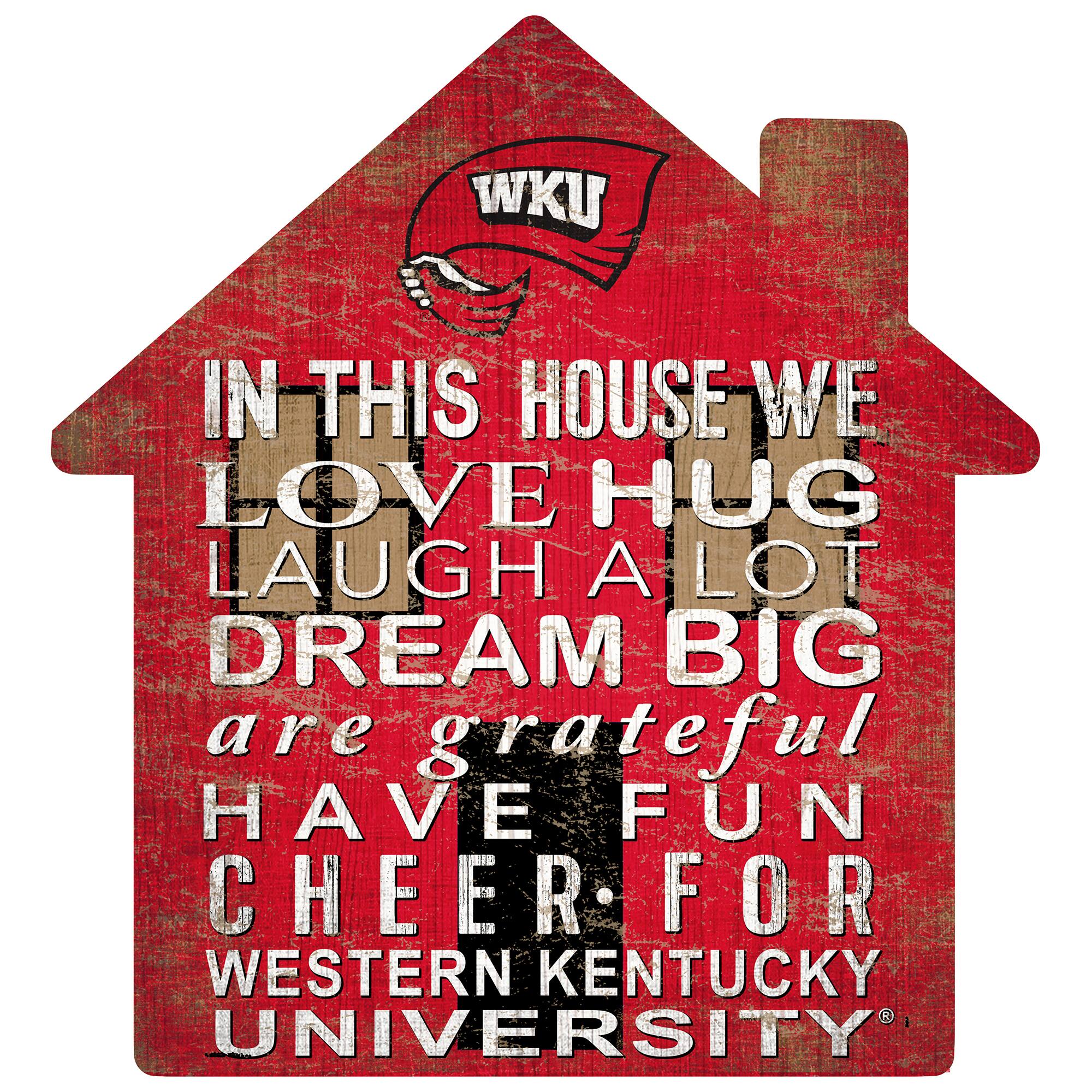 Western Kentucky Hilltoppers 12'' Team House Sign