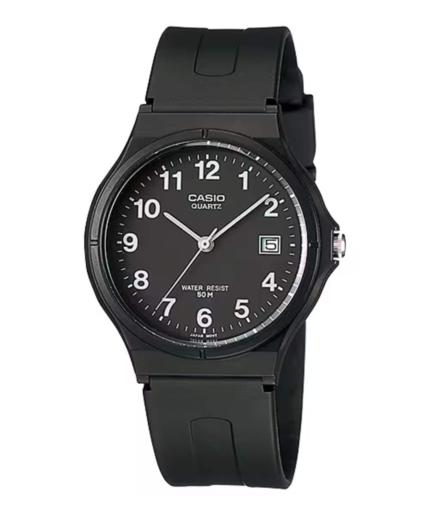 Casio - Men’s Dial Strap Analog Watch - MW-59-1BVDF - Black