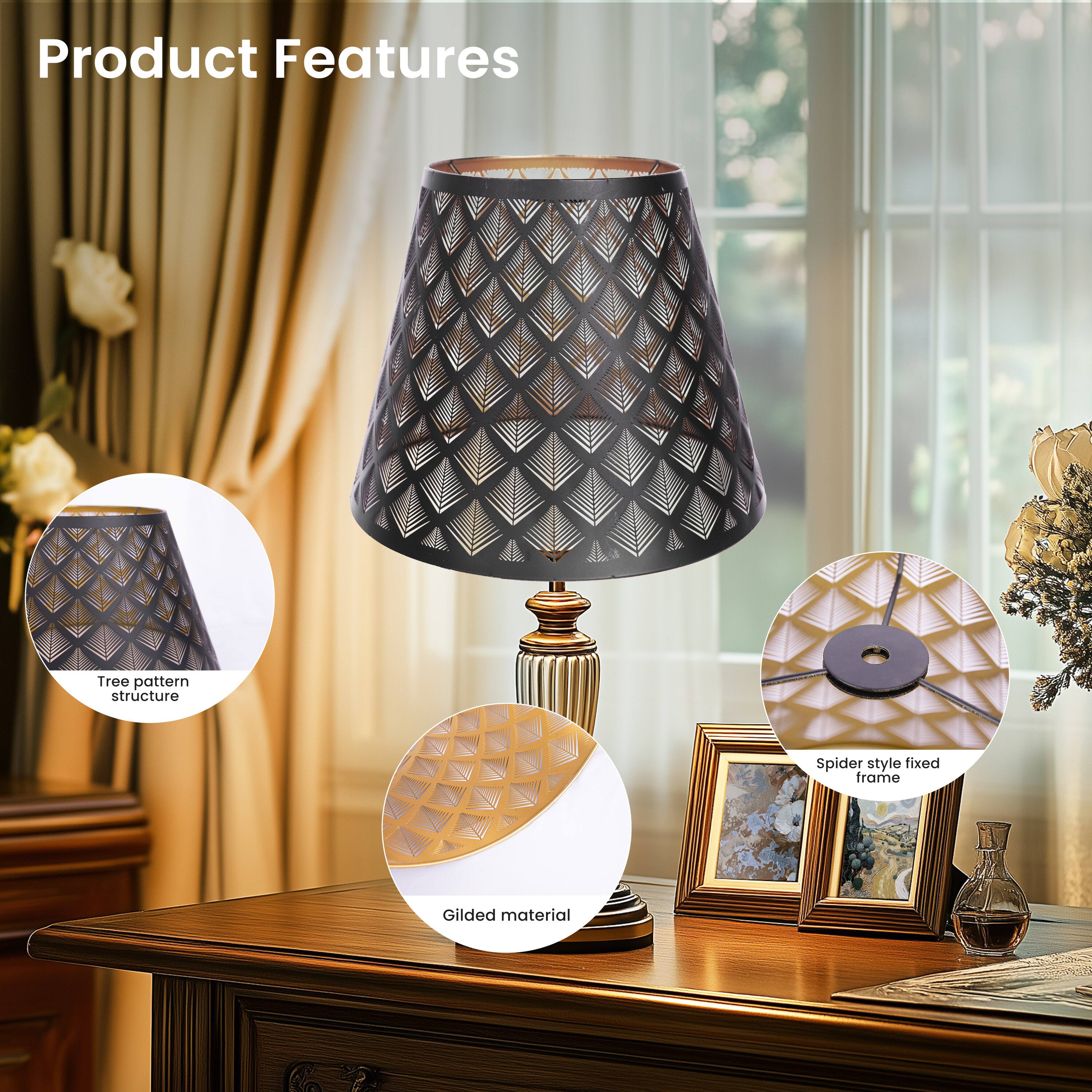 Product Features

- Tree pattern structure
- Spider style fixed frame
- Gilded material