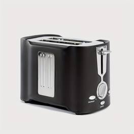 VAVSEA - 2 Slice Toaster with Wide Slots Stainless Steel Exterior Crumb Tray Even Toasting - Black