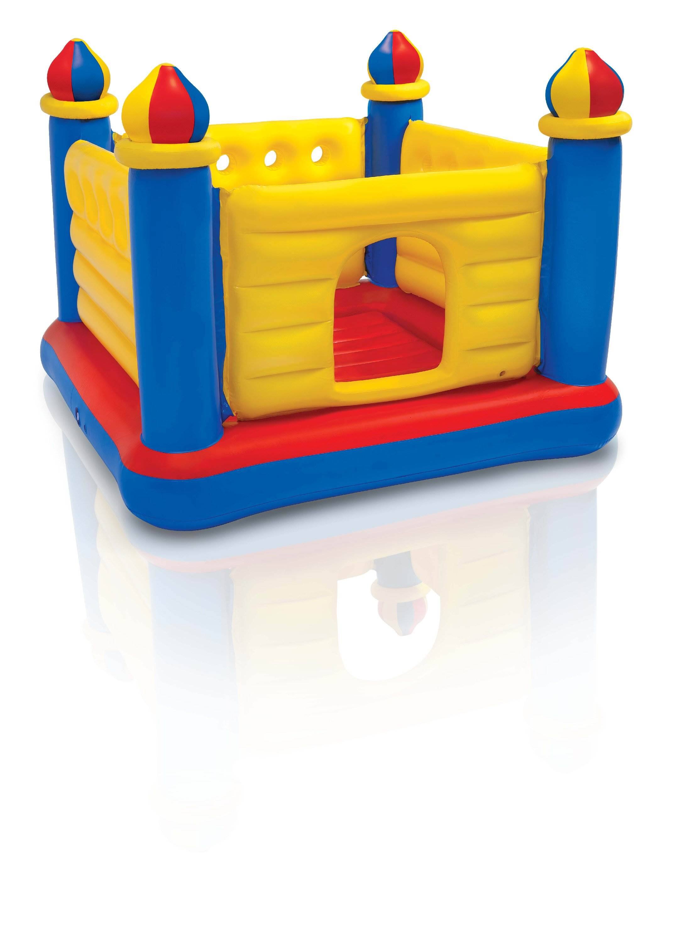 Left. Intex - Jump-O-Lene Inflatable Colorful Castle Ball Pit and Bounce House - Multicolor.