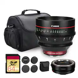 Canon - CN-E 50mm T1.3 L F Cinema Prime Lens|Full-Frame Cine Lens with Fast Aperture + More - Black