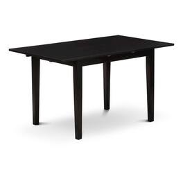 East West Furniture - NFFO3-BLK-01 3-Pc Kitchen Table Set Includes 1 Butterfly Leaf Rectangular Dining Table and 2 Cream - Black