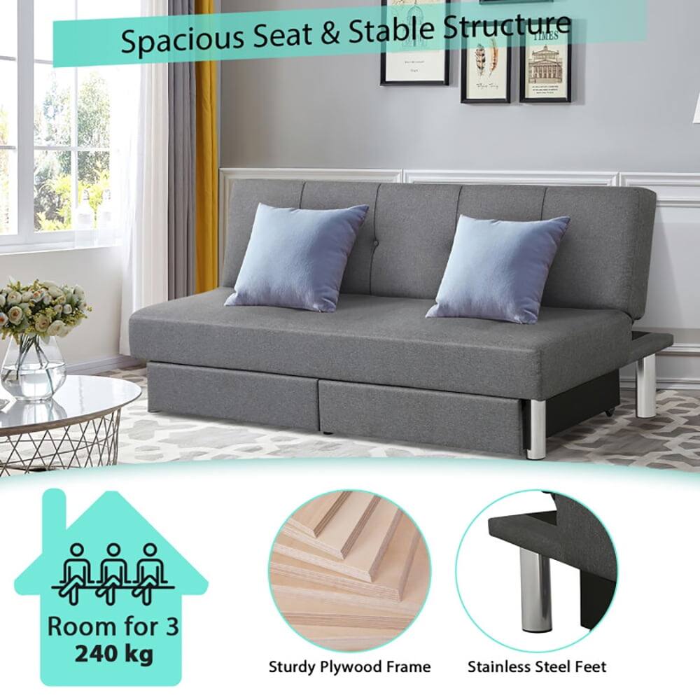 Spacious Seat & Stable Structure

Room for 3
240 kg

Sturdy Plywood Frame
Stainless Steel Feet