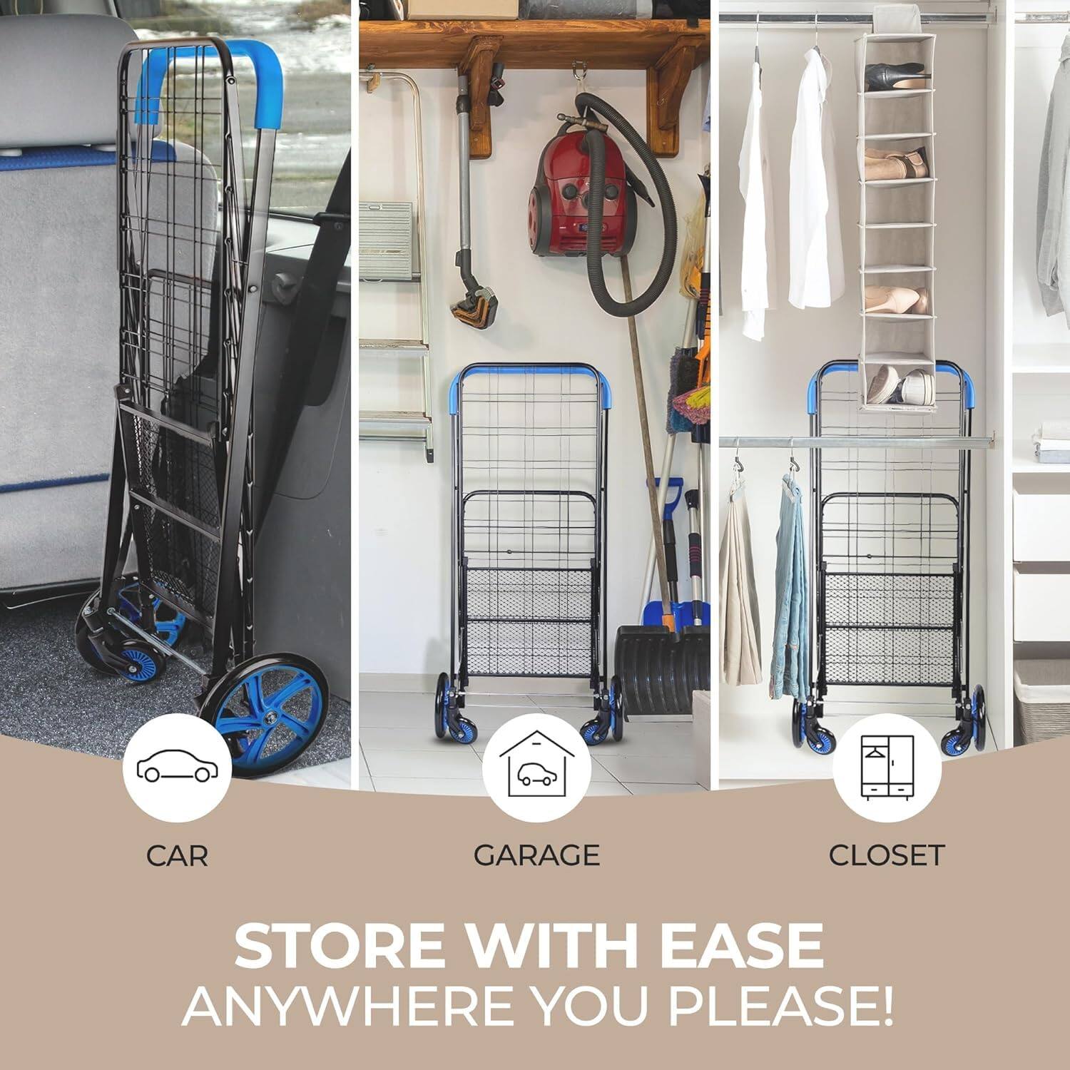 CAR GARAGE CLOSET STORE WITH EASE ANYWHERE YOU PLEASE!