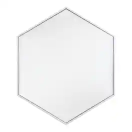 Elegant Decor - Metal frame hexagon mirror 24 inch in - Silver