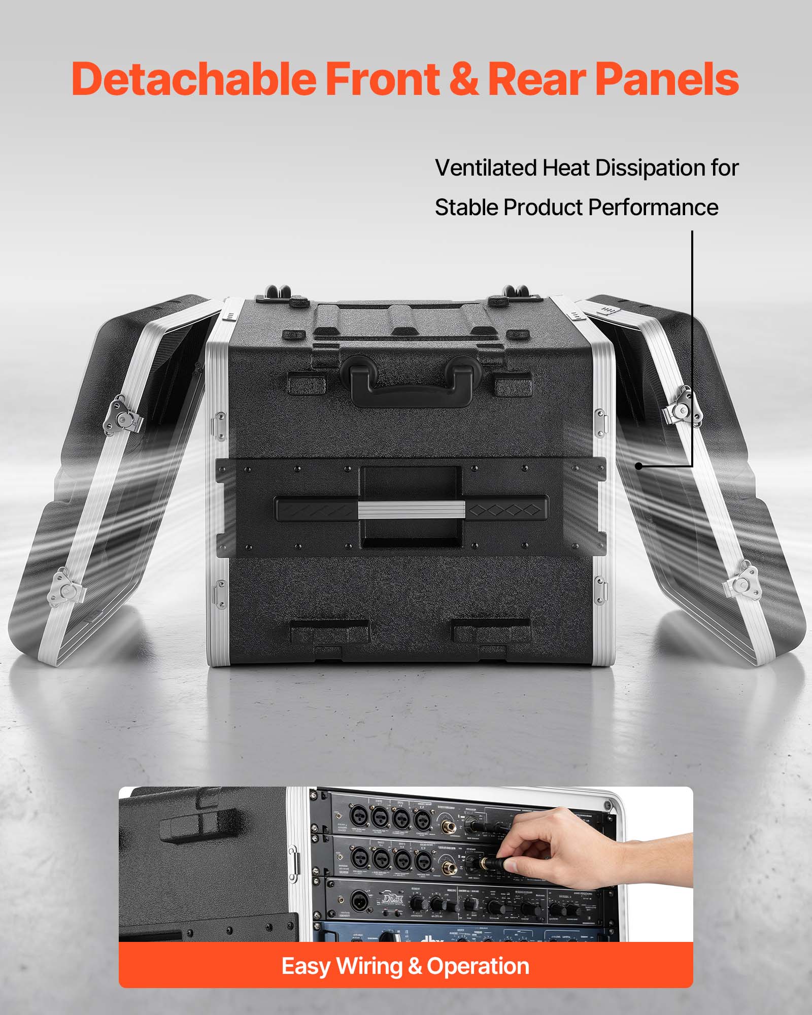 Detachable Front & Rear Panels  
Ventilated Heat Dissipation for Stable Product Performance  
Easy Wiring & Operation
